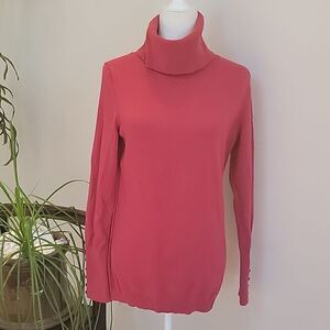 LOFT soft red turtleneck L